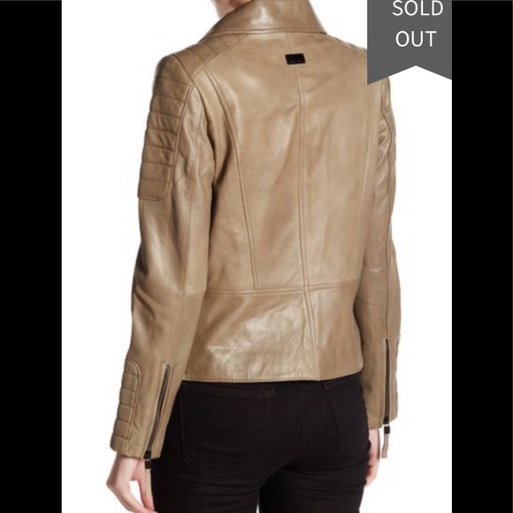 Vince Camuto Short Genuine Leather Moto Jacket Sz XS NWT - Picture 2 of 4